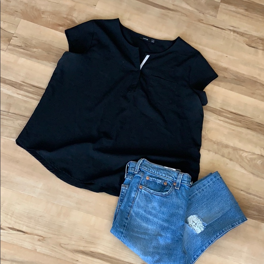 Apt Basic Black Blouse